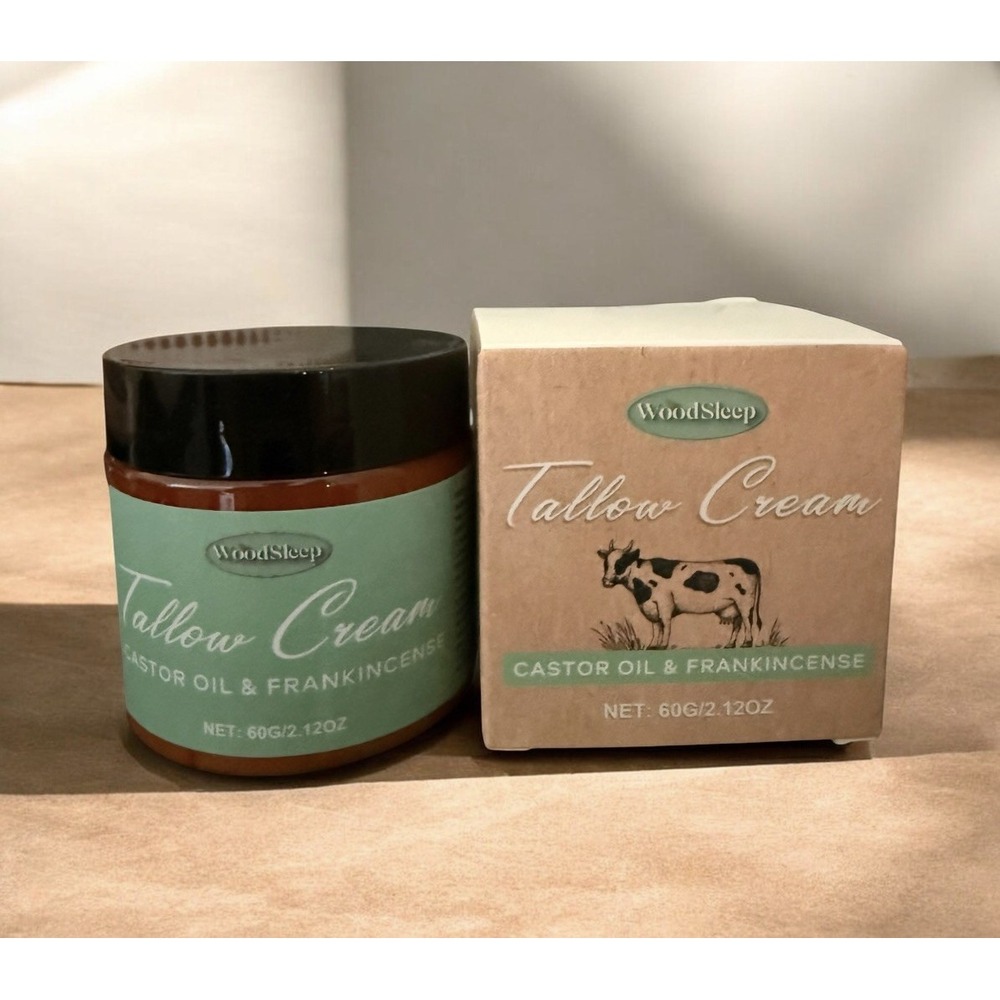 Woodsleep- Tallow Cream- Castor Oil & Frankincense 2.12 Oz. New &Sealed (B9)